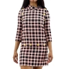 GUCCI GUCCI LADIES TWEED DAMIER SNAP-OFF TUNIC DRESS