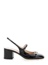 Gucci Lady Patent Bit Slingback Pumps In Multicolor