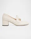 Gucci Lady Horsebit Nappa Leather Pumps In Animal Print