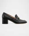 Gucci Lady Horsebit Nappa Leather Pumps In Multi
