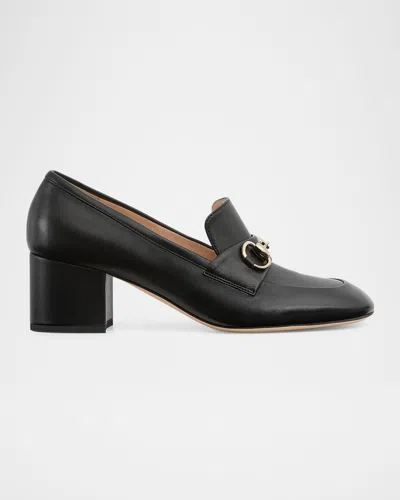 Gucci Lady Horsebit Nappa Leather Pumps In Multi