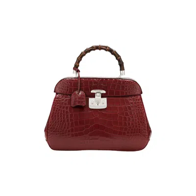 Pre-owned Gucci Lady Lock Handbag 'bordeaux' | Red | Women's Size Onesize