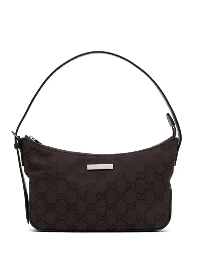 Gucci Lady Lunetta Gg Canvas Shoulder Bag In Brown