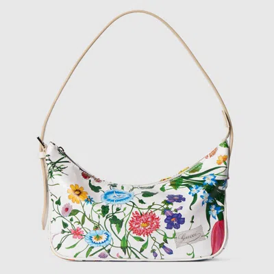 Gucci Lady Lunetta Small Shoulder Bag In White