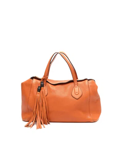 Pre-owned Gucci Lady Tassel Tote Bag In Orange
