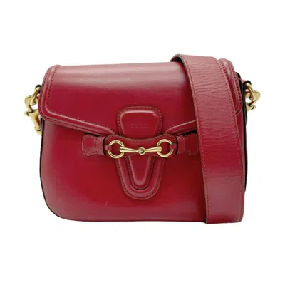 Gucci Lady Web Red Leather Shoulder Bag ()