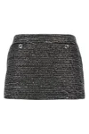 Gucci Shimmering Metallic Tweed Textured Skirt