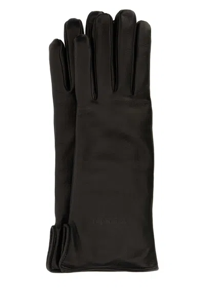 Gucci Lamb Leather Gloves With Cashmere Lining In Black