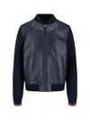 Gucci Lamb Nappa Bomber Jacket In Blue