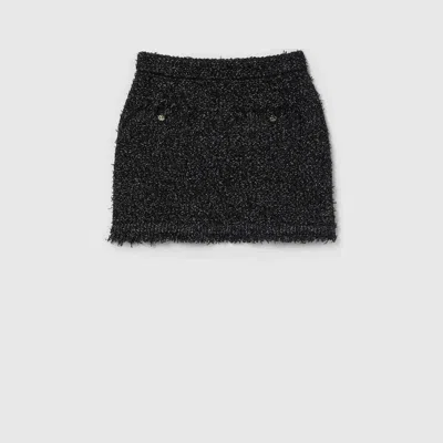 GUCCI GUCCI LAMÉ AND VISCOSE MINI SKIRT