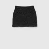 Gucci Lamé And Viscose Mini Skirt In Black
