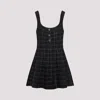 Gucci Black Wool And Jacquard Dress In Black Silver