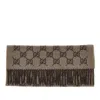 Gucci Lamé Gg Cashmere-blend Scarf In Brown