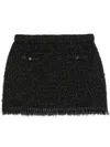 Gucci Black Lam And Viscose Mini Skirt