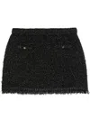 Gucci Black Lam And Viscose Mini Skirt