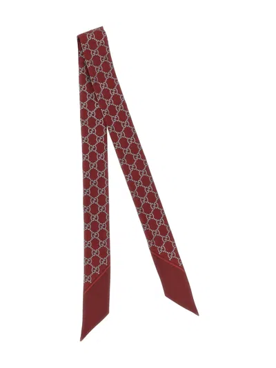 GUCCI LAMINATED GG-PATTERN SCARF