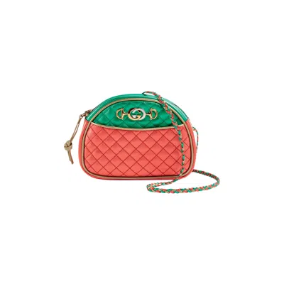Pre-owned Gucci Laminated Leather Mini Bag 'green/red' | Multi-color | Women's Size Onesize