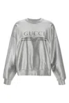 Gucci Laminated Jersey Sweatshirt With Logo In Gray