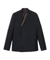 Gucci Wool Blazer With Contrasting Profile In Blue