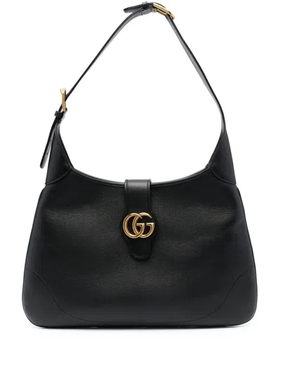 Gucci Large Aphrodite Shoulder Bag In Black