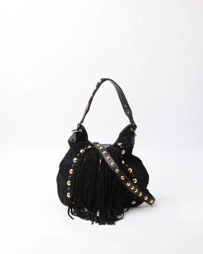 Gucci Large Babouska Indy Satchel Bag In Black