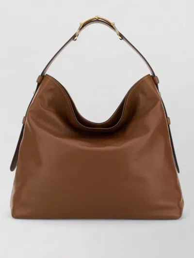 Gucci Large Beatrix Leather Shoulder Shopping Bag In Brown