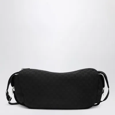 Gucci Large Black Crossbody Bag In Gg Fabric Men