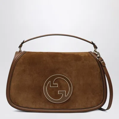 Gucci Large Blondie Handbag In Brown