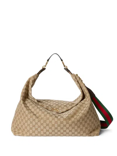 Gucci Large Brera Monogram-pattern Tote Bag In Neutral