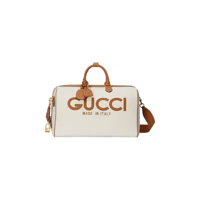 Pre-owned Gucci Large Duffle Bag 'beige' In Tan