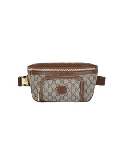 Gucci Large Fanny Pack "gg" In Brown