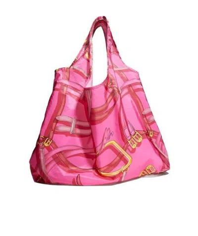 Gucci Large Foldable Tote Bag In Fuchsia / Multicolor