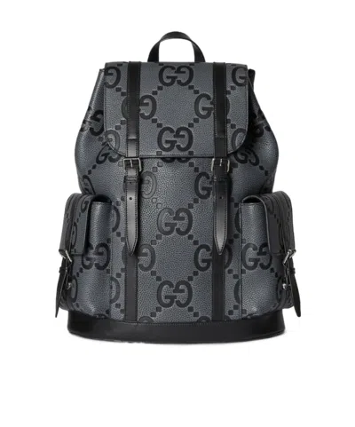 Gucci Large Gg Backpack In Black