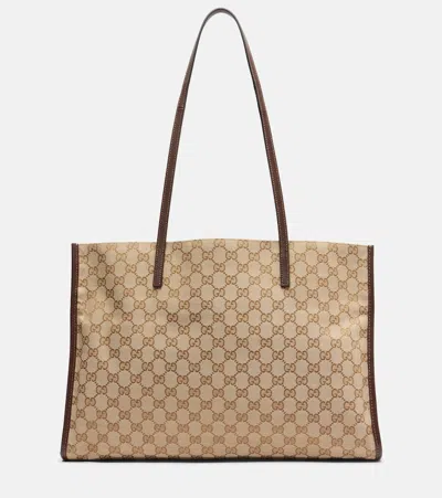 Gucci Large Gg Canvas Shopper In Purple