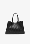 Gucci Gg Emblem Large Black Shopping Bag In Black
