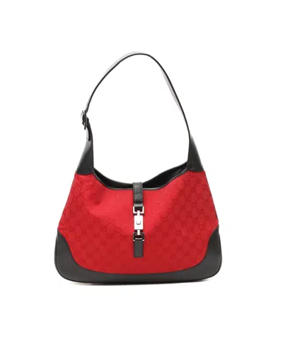 Gucci Large Gg Jackie Bag In Red