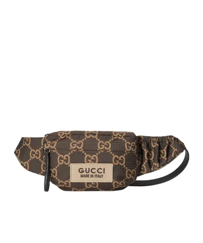 Gucci Large Gg-jacquard Belt Bag In Green