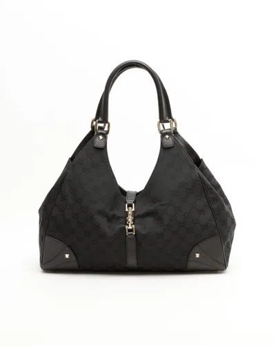 Gucci Large Gg New Jackie Bag In Black