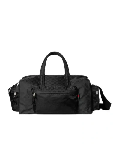 Gucci Large Gg Duffle Bag In Black
