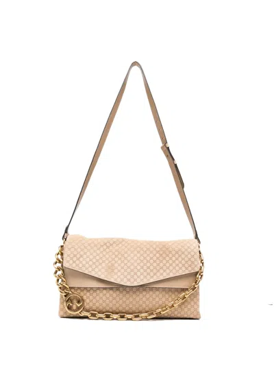 Gucci Large Ggchain Shoulder Bag In Neutral