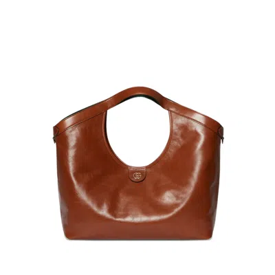 Gucci Large Giglio Gg Tote Bag In Brown