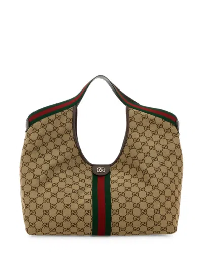 Gucci Large Giglio Gg Tote Bag In White