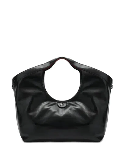 Gucci Large Giglio Logo-detail Tote Bag In Black
