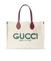 Gucci Large -print Tote Bag In White