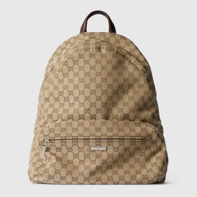 Gucci Large  Tag Backpack In Sand