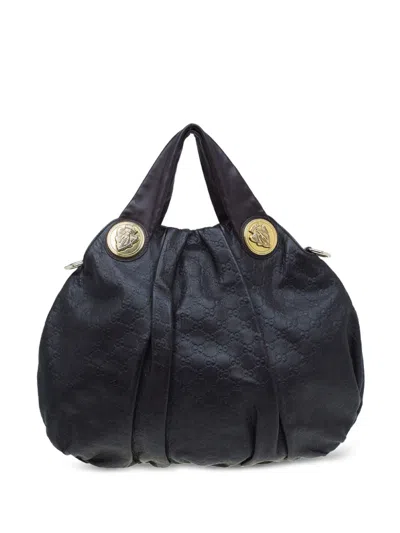 Pre-owned Gucci Large Hysteria Tote Bag In Black