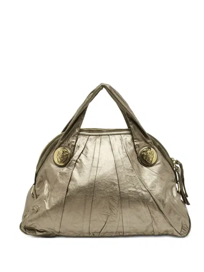 Pre-owned Gucci Large Hysteria Tote Bag In Gold