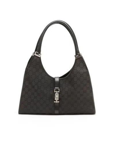 Gucci Large Jackie Bardot Bag In Black