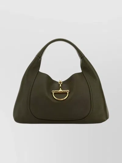 Gucci Large Leather Softbit Shoulder Bag In Green