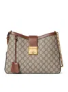 Gucci Padlock Supreme Gg Fabric And Leather Shoulder Bag In Nude